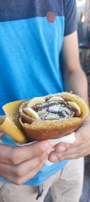 Non vegan Crepe with banana and Nutella at Crepes House by PePe in Venice