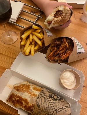 Burrito and kevab  at Fast Vegan in Fuengirola