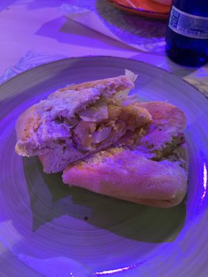 Bocadillo de calamares con salsa tártara   at Fast Vegan in Fuengirola