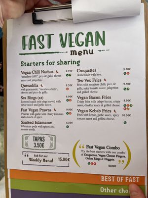 Menu  at Fast Vegan in Fuengirola