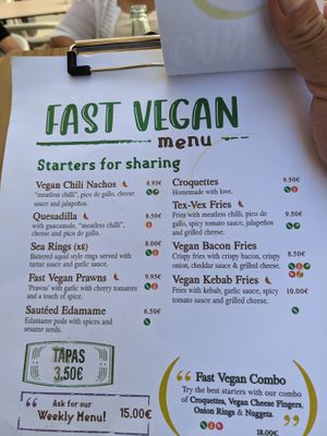 Fast Vegan menu pp1 at Fast Vegan in Fuengirola