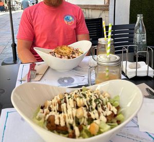 Caesar and tropical salad  at Fast Vegan in Fuengirola