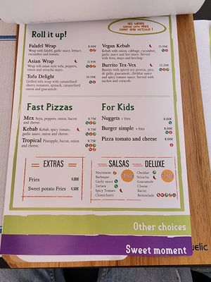 Menu at Fast Vegan in Fuengirola