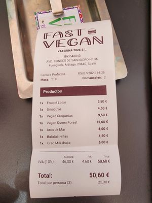  at Fast Vegan in Fuengirola