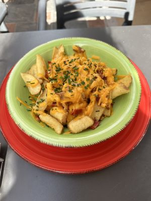 “Bacon cheese" chips  at Fast Vegan in Fuengirola