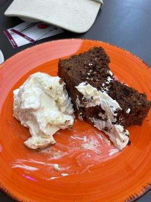 Vegan Carrot cake with coconut creamm  at Fast Vegan in Fuengirola