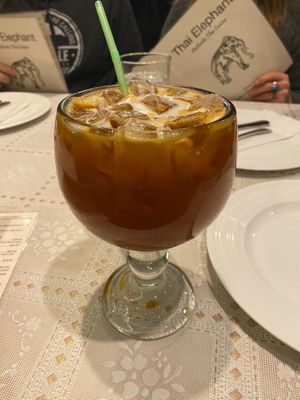 Thai Tea w/coconut milk at Thai Elephant in Kennewick
