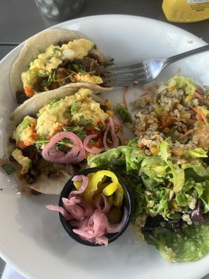 Already dug in before I thought to take a pic. Breakfast tacos  at Silver Diner in Ashburn