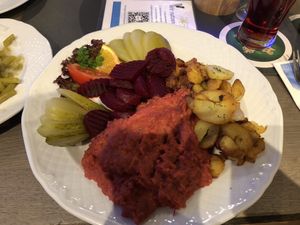 Veganer Labskaus mit Bratkartoffeln at Seestern in Norden