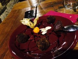 chocolate truffles  at Paprika in Granada
