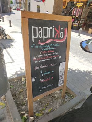 Sign at Paprika in Granada