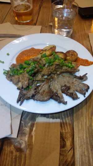 Tempeh con setas at Paprika in Granada