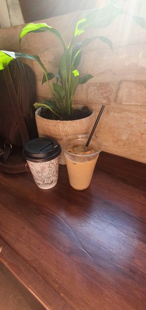 Latte & iced coffee at D16 Coffee in Split