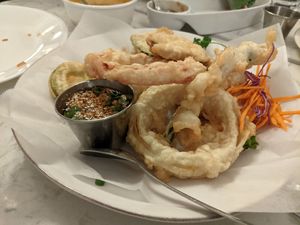 Tempura vegetables at Araya's Place - University District in Seattle