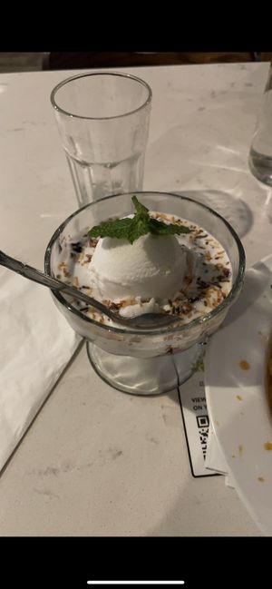 Coconut ice cream in stickler black rice pudding 🤤🤤🤤  at Araya's Place - University District in Seattle