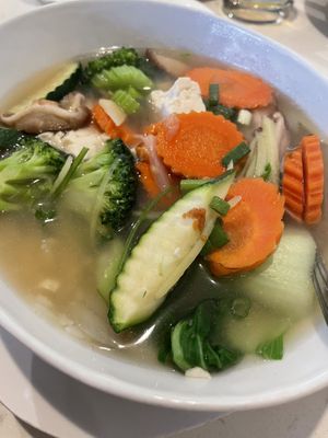 Thai style rice soup   at Araya's Place - University District in Seattle