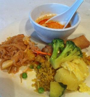 Lunch buffet. The soup was amazing! at Araya's Place - University District in Seattle