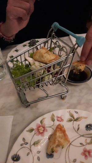 Starters came in that sweet cart at Poppy's Thai Eatery in West London