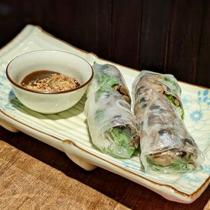 Fresh Spring Rolls with Mushrooms and Tofu at Paper Rice in East Singapore