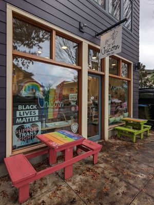 exterior at Unicorn Bake Shop in Portland