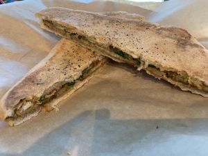 Latini panini  at Green Seed Vegan in Houston