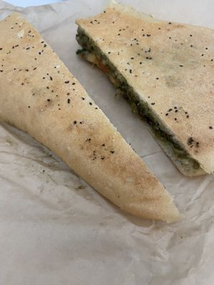 Garden fresh panini. Meh. At least it’s healthy    at Green Seed Vegan in Houston