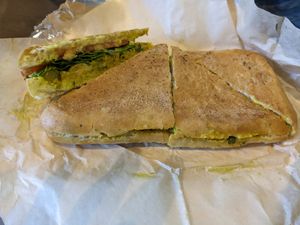 Bombay Panini - tasty curried tempeh at Green Seed Vegan in Houston