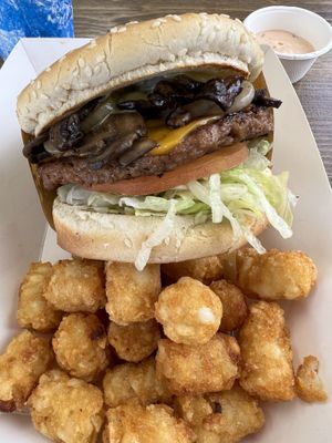 Grilled Shroom Burger  at Nice Burger in Stanton