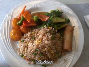 One of their lunch combos at Bamboo Garden Vegetarian Cuisine in Seattle
