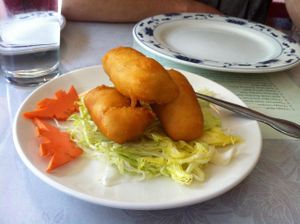 Spicy beef rolls! at Bamboo Garden Vegetarian Cuisine in Seattle