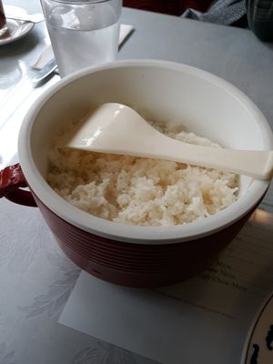 White rice at Bamboo Garden Vegetarian Cuisine in Seattle