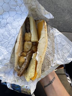 Breakfast  at Disneyland - Shawarma Palace - Food Stand in Anaheim