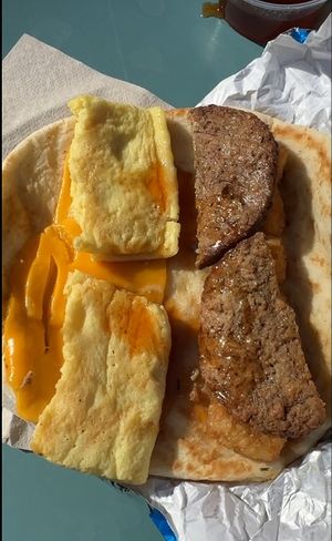 Inside the Breakfast Shawarmup at Disneyland - Shawarma Palace - Food Stand in Anaheim