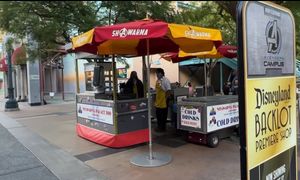 Shawarma Palace Too on the far side of Avengers Campus at Disneyland - Shawarma Palace - Food Stand in Anaheim