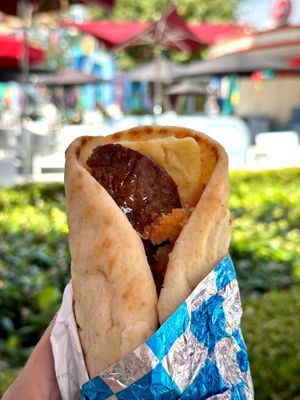 YES! The Impossible™ Breakfast Sha-warm-up is MINE! at Disneyland - Shawarma Palace - Food Stand in Anaheim