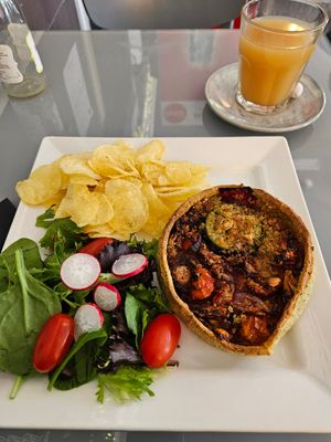 Mediterranean tart at Fig Coffee House in Matlock Bath