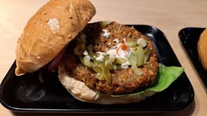 Oat Burger at Pop's Burger in Esslingen