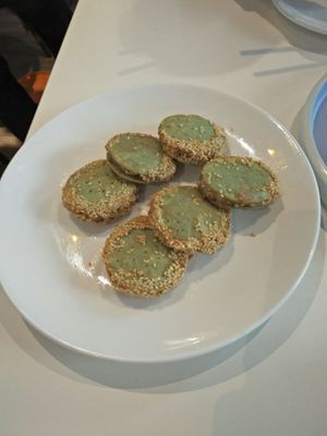 Green tea Buddha cakes at Happy Lu Rui Yuan in Shanghai