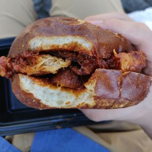 BBQ Crawfish Sandwich at Seasoned Vegan in New York City