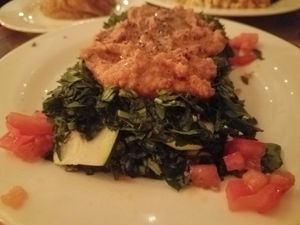 Raw zuchinni lasagna  at Seasoned Vegan in New York City