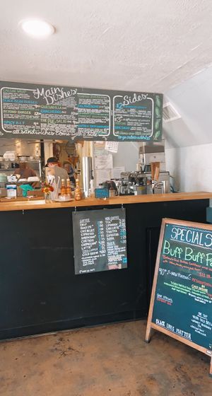 ordering counter   at Sweet Pea Cafe in Tallahassee