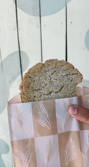 matcha cookie  at Sweet Pea Cafe in Tallahassee