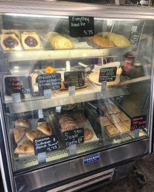 Vegan baked goods case  at Sweet Pea Cafe in Tallahassee