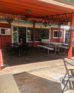 Outside seating area   at Sweet Pea Cafe in Tallahassee