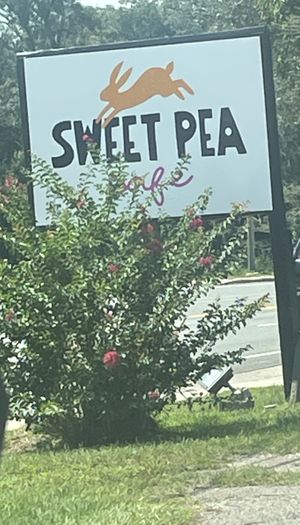 Adorable sign   at Sweet Pea Cafe in Tallahassee