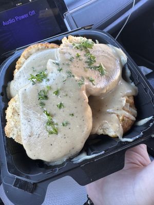 Biscuits and gravy   at Sweet Pea Cafe in Tallahassee