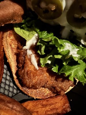 Lions mane burger (was a today’s special)   at Sweet Pea Cafe in Tallahassee