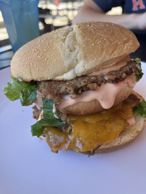 Mac Daddy Burger  at Sweet Pea Cafe in Tallahassee