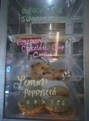 Cookie case at Sweet Pea Cafe in Tallahassee