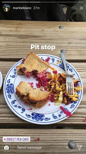 Tempeh Reuben  at Sweet Pea Cafe in Tallahassee